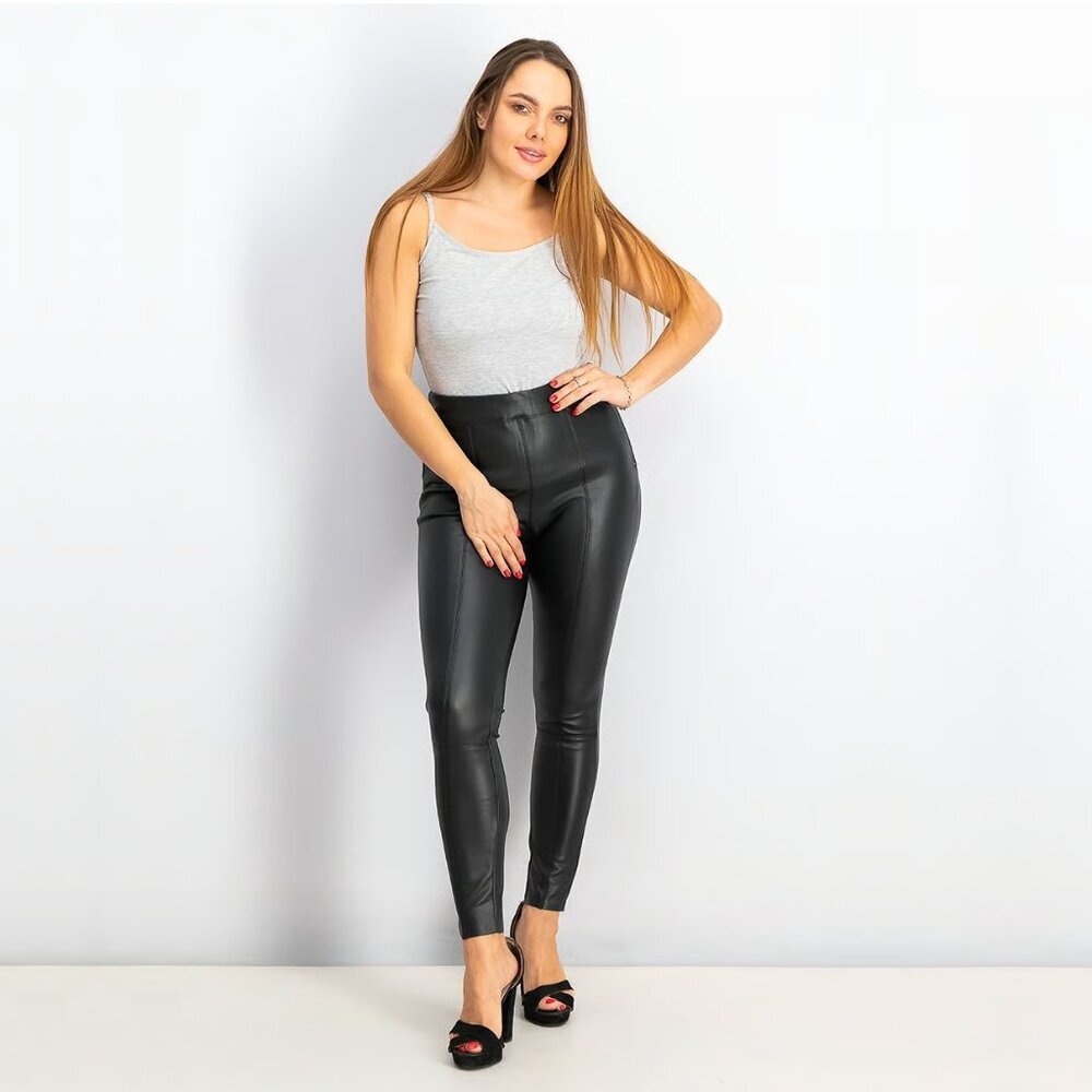 2/$30 Topshop Faux Leather Pullon Pants Black 12 #A1493